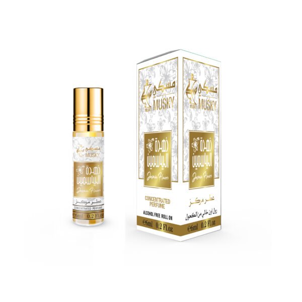 Jasmin Flowers Concentrated Perfume Oil Roll-On (6ml) - Alcohol-Free